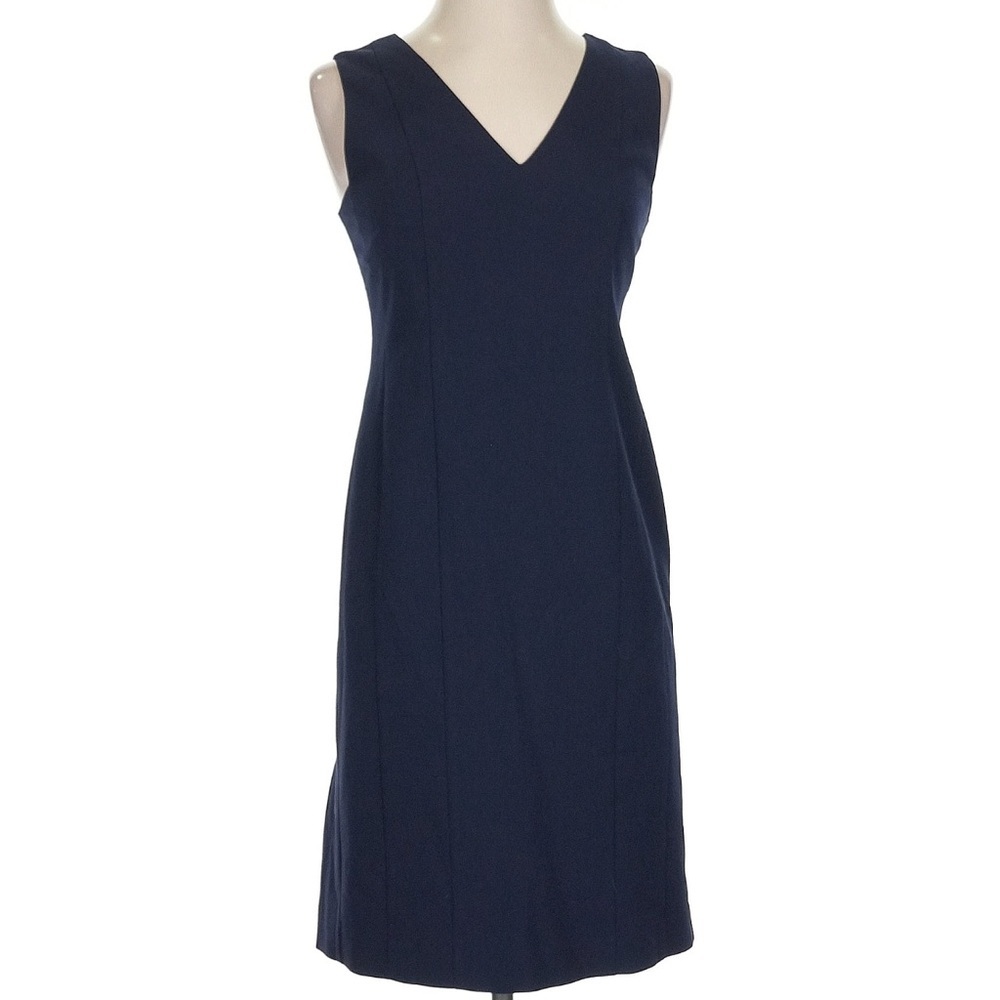 Ann Taylor Navy V-Neck Midi Dress Size 2